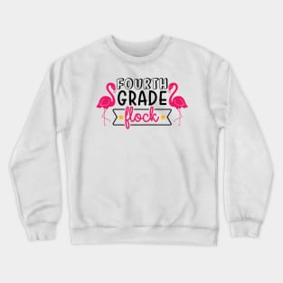 Fourth Grade Flock Funny Kids School Back to School Crewneck Sweatshirt